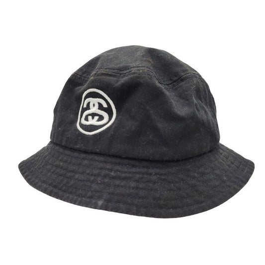 【中古品】【メンズ/レディース】 STUSSY ステューシー SS LINK BUCKET HAT SSリンク バケットハット バケハ 帽子 185-251129-as-38-izu サイズ：S/M カラー：ブラック 万代Net店