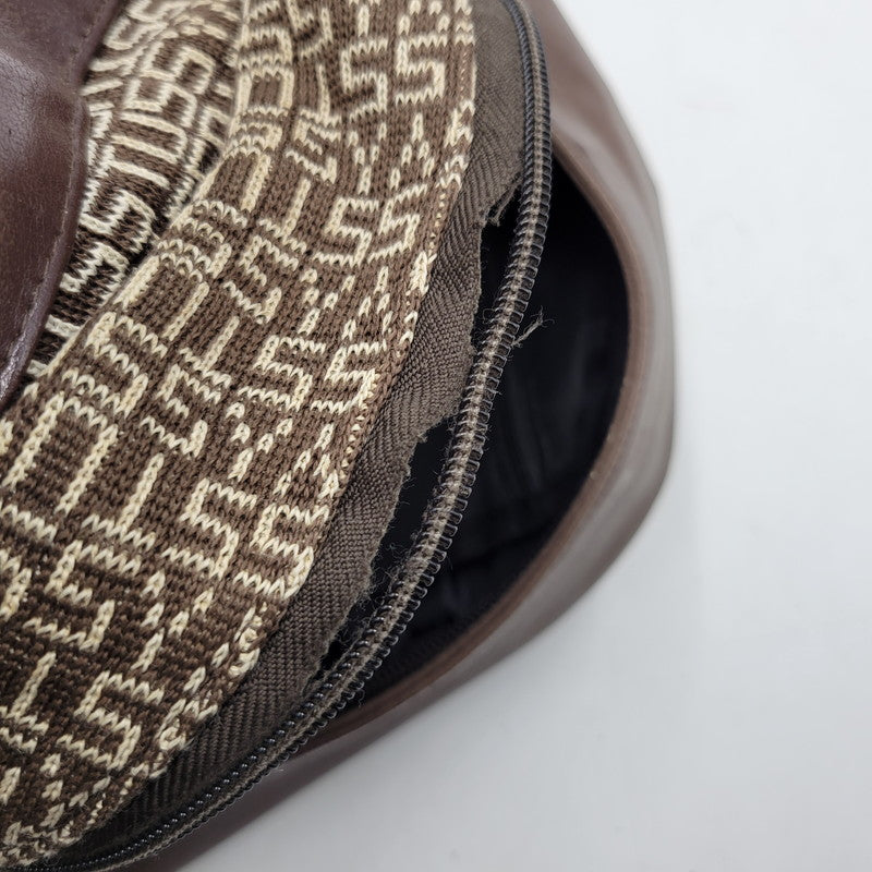 【現状渡し品】【メンズ/レディース】 OLD STUSSY オールドステューシー LOGO MONOGRAM LEATHER BACKPACK レザー バックパック リュック バッグ カバン 鞄 188-251122-as-12-izu カラー：ブラウン 万代Net店