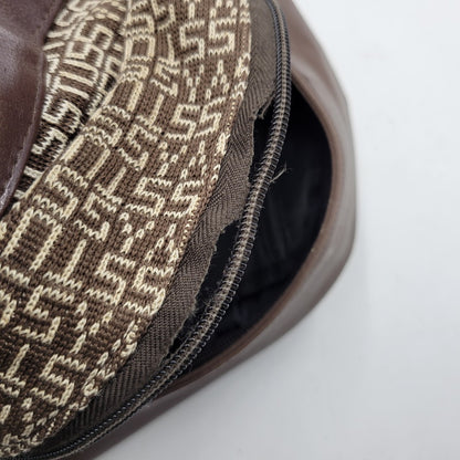 【現状渡し品】【メンズ/レディース】 OLD STUSSY オールドステューシー LOGO MONOGRAM LEATHER BACKPACK レザー バックパック リュック バッグ カバン 鞄 188-251122-as-12-izu カラー：ブラウン 万代Net店