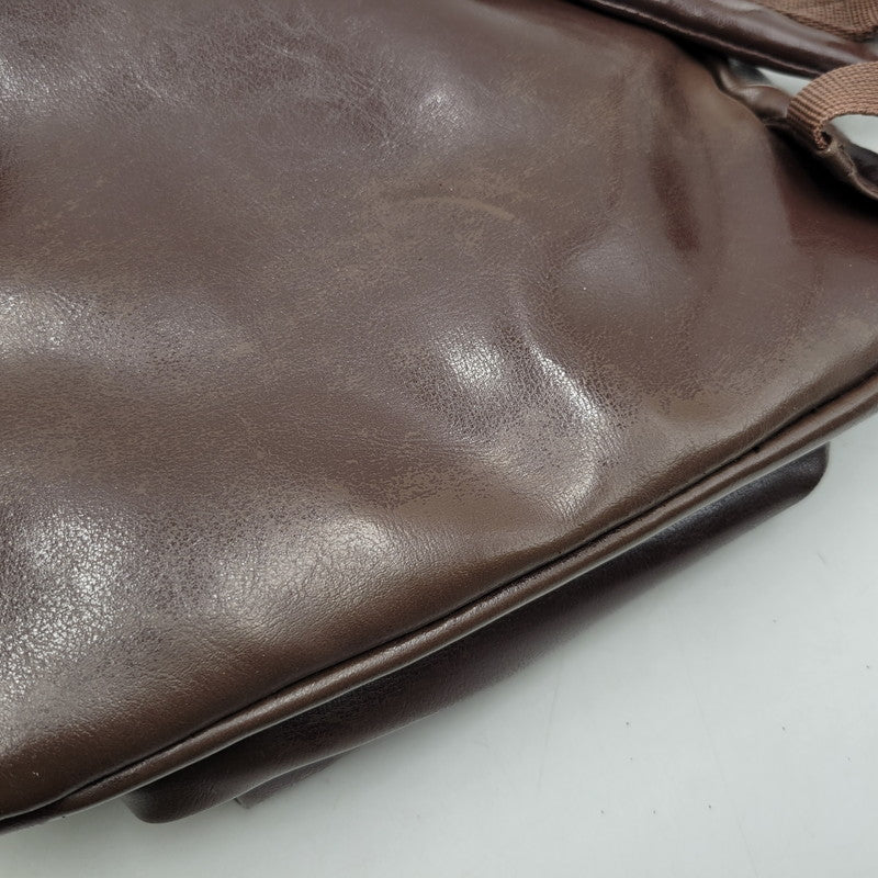 【現状渡し品】【メンズ/レディース】 OLD STUSSY オールドステューシー LOGO MONOGRAM LEATHER BACKPACK レザー バックパック リュック バッグ カバン 鞄 188-251122-as-12-izu カラー：ブラウン 万代Net店