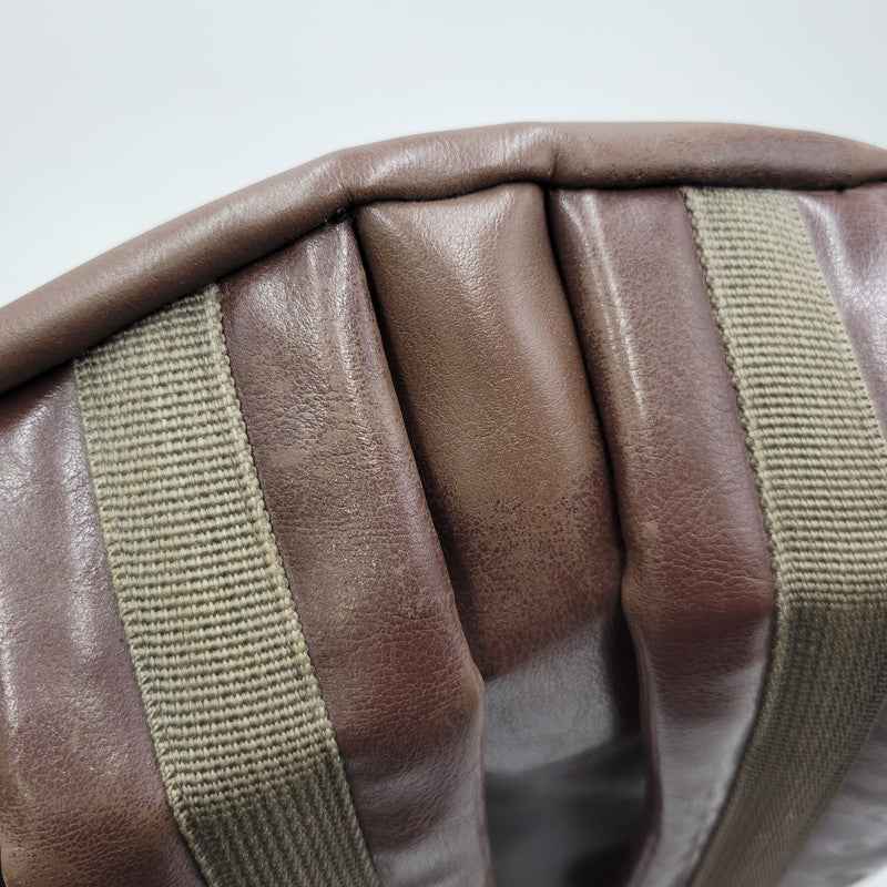 【現状渡し品】【メンズ/レディース】 OLD STUSSY オールドステューシー LOGO MONOGRAM LEATHER BACKPACK レザー バックパック リュック バッグ カバン 鞄 188-251122-as-12-izu カラー：ブラウン 万代Net店