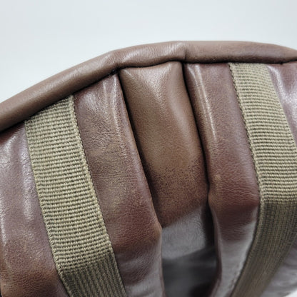 【現状渡し品】【メンズ/レディース】 OLD STUSSY オールドステューシー LOGO MONOGRAM LEATHER BACKPACK レザー バックパック リュック バッグ カバン 鞄 188-251122-as-12-izu カラー：ブラウン 万代Net店