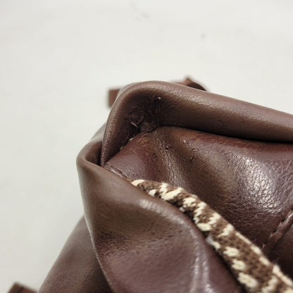 【現状渡し品】【メンズ/レディース】 OLD STUSSY オールドステューシー LOGO MONOGRAM LEATHER BACKPACK レザー バックパック リュック バッグ カバン 鞄 188-251122-as-12-izu カラー：ブラウン 万代Net店