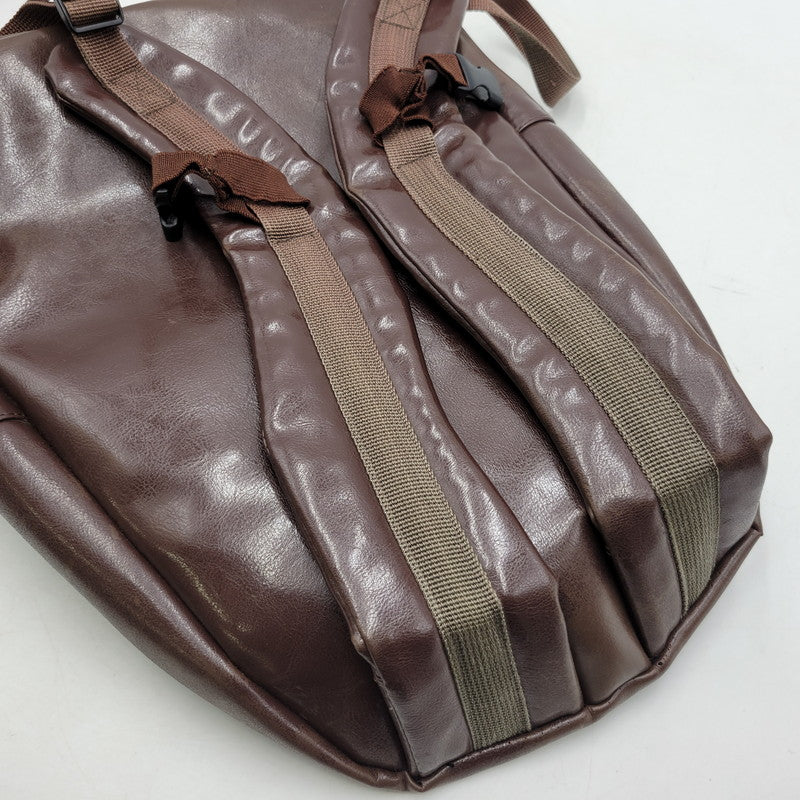 【現状渡し品】【メンズ/レディース】 OLD STUSSY オールドステューシー LOGO MONOGRAM LEATHER BACKPACK レザー バックパック リュック バッグ カバン 鞄 188-251122-as-12-izu カラー：ブラウン 万代Net店