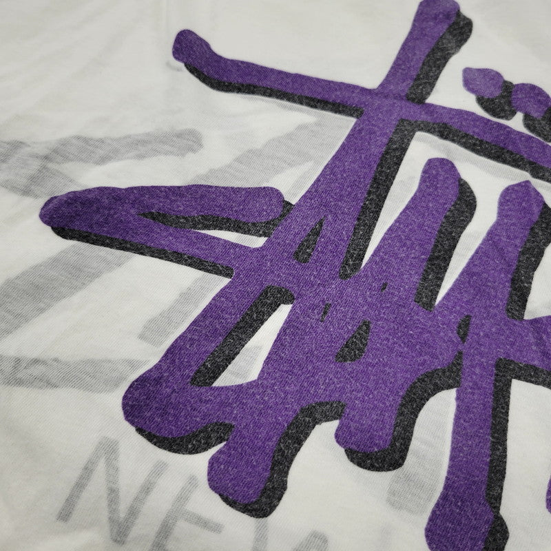 【中古品】【メンズ】 STUSSY ステューシー RAGLAN TEE ラグラン Tシャツ トップス 142-251123-as-31-izu サイズ：L カラー：ブラック×ホワイト 万代Net店