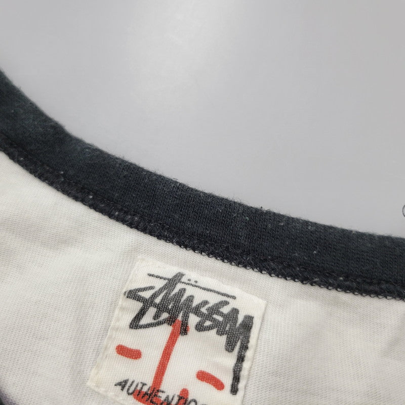 【中古品】【メンズ】 STUSSY ステューシー RAGLAN TEE ラグラン Tシャツ トップス 142-251123-as-31-izu サイズ：L カラー：ブラック×ホワイト 万代Net店