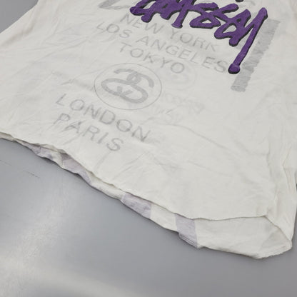 【中古品】【メンズ】 STUSSY ステューシー RAGLAN TEE ラグラン Tシャツ トップス 142-251123-as-31-izu サイズ：L カラー：ブラック×ホワイト 万代Net店