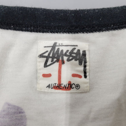 【中古品】【メンズ】 STUSSY ステューシー RAGLAN TEE ラグラン Tシャツ トップス 142-251123-as-31-izu サイズ：L カラー：ブラック×ホワイト 万代Net店