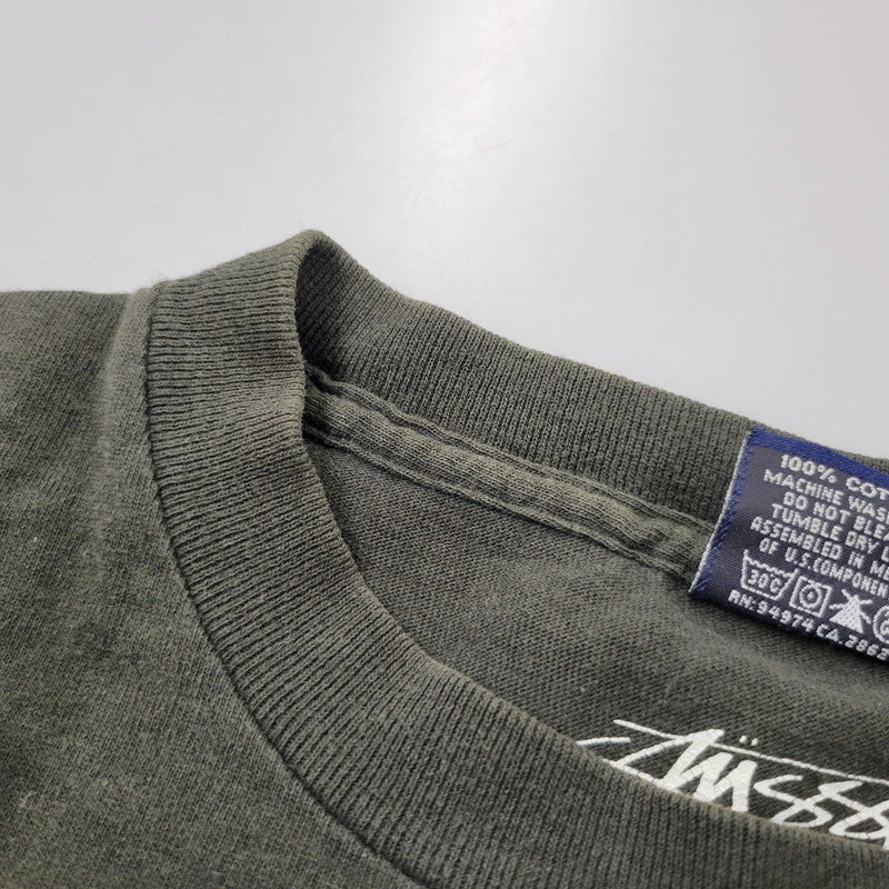 【中古品】【メンズ】 OLD STUSSY オールドステューシー FRONT LOGO LS TEE フロントロゴ ロングスリーブ Tシャツ 紺タグ 柏チャプトオープン記念 長袖 トップス 142-251123-as-32-izu サイズ：L カラー：ブラック 万代Net店