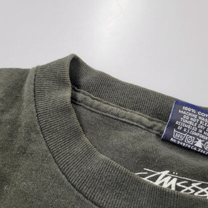 【中古品】【メンズ】 OLD STUSSY オールドステューシー FRONT LOGO LS TEE フロントロゴ ロングスリーブ Tシャツ 紺タグ 柏チャプトオープン記念 長袖 トップス 142-251123-as-32-izu サイズ：L カラー：ブラック 万代Net店