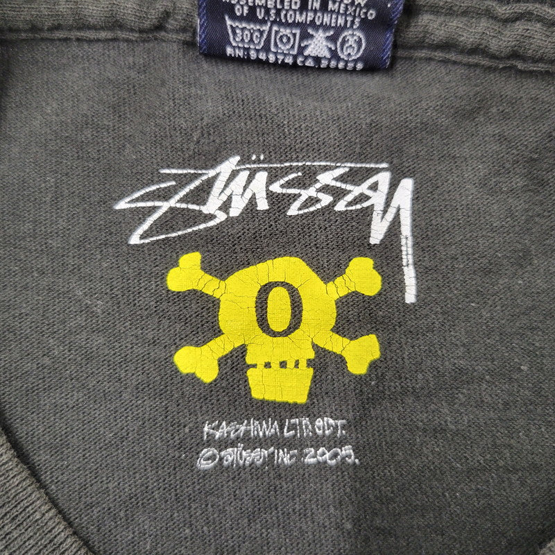 【中古品】【メンズ】 OLD STUSSY オールドステューシー FRONT LOGO LS TEE フロントロゴ ロングスリーブ Tシャツ 紺タグ 柏チャプトオープン記念 長袖 トップス 142-251123-as-32-izu サイズ：L カラー：ブラック 万代Net店