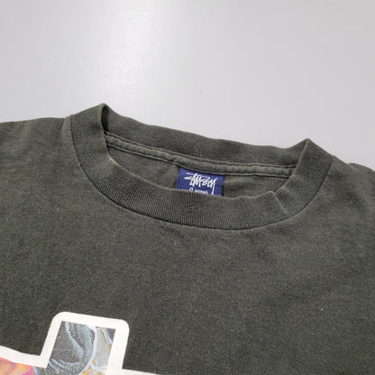 【中古品】【メンズ】 OLD STUSSY オールドステューシー FRONT LOGO LS TEE フロントロゴ ロングスリーブ Tシャツ 紺タグ 柏チャプトオープン記念 長袖 トップス 142-251123-as-32-izu サイズ：L カラー：ブラック 万代Net店