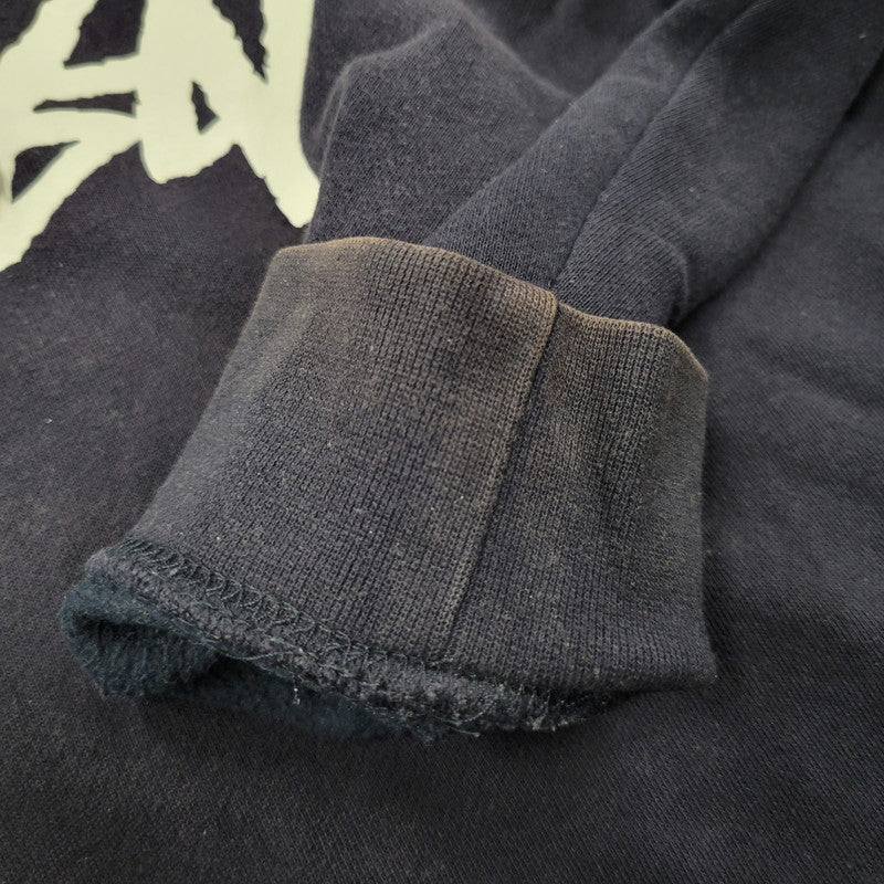 【中古品】【メンズ】 STUSSY ステューシー FRONT LOGO HOODIE フロントロゴ フーディ パーカー 長袖 トップス 142-251123-as-33-izu サイズ：L カラー：ネイビー 万代Net店