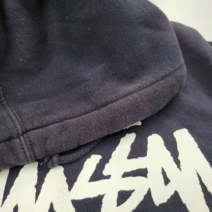 【中古品】【メンズ】 STUSSY ステューシー FRONT LOGO HOODIE フロントロゴ フーディ パーカー 長袖 トップス 142-251123-as-33-izu サイズ：L カラー：ネイビー 万代Net店