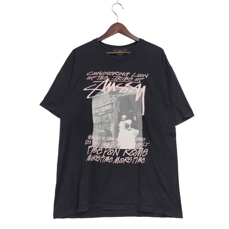 【中古品】【メンズ】 STUSSY ステューシー WHO JAH BLESS NO MAN CURSE SS TEE ショートスリーブ Tシャツ 半袖 トップス 142-251123-as-30-izu サイズ：L カラー：ブラック 万代Net店