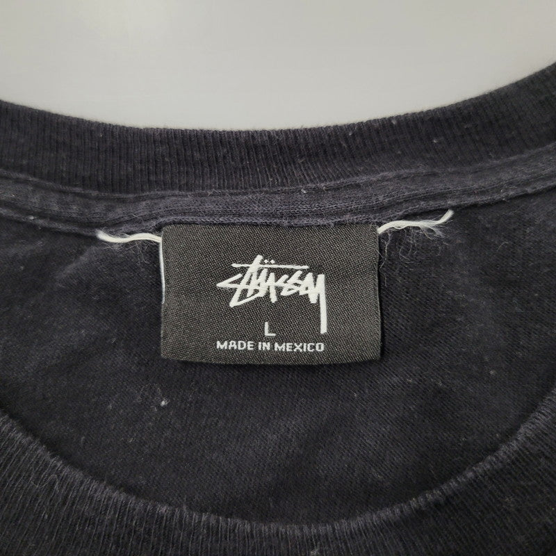 【中古品】【メンズ】 STUSSY ステューシー WHO JAH BLESS NO MAN CURSE SS TEE ショートスリーブ Tシャツ 半袖 トップス 142-251123-as-30-izu サイズ：L カラー：ブラック 万代Net店