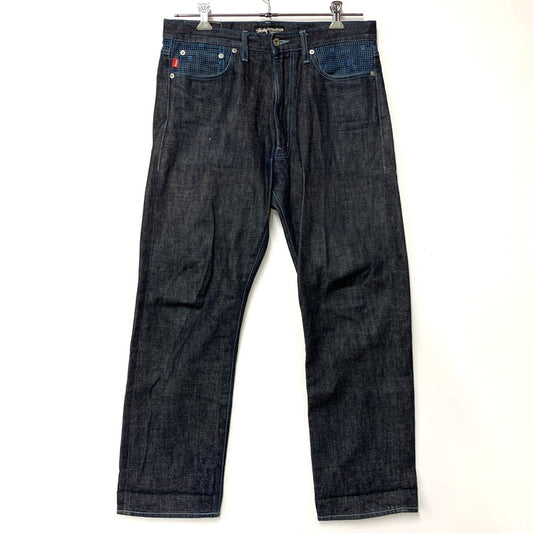 【中古品】【メンズ】 STUSSY ROUGH&RUGGED DENIM ステューシー ラフアンドラゲッド デニム DOT LOGO DENIM PANTS デニムパンツ ジーンズ ボトムス 153-251122-as-42-izu サイズ：32 カラー：インディゴ 万代Net店