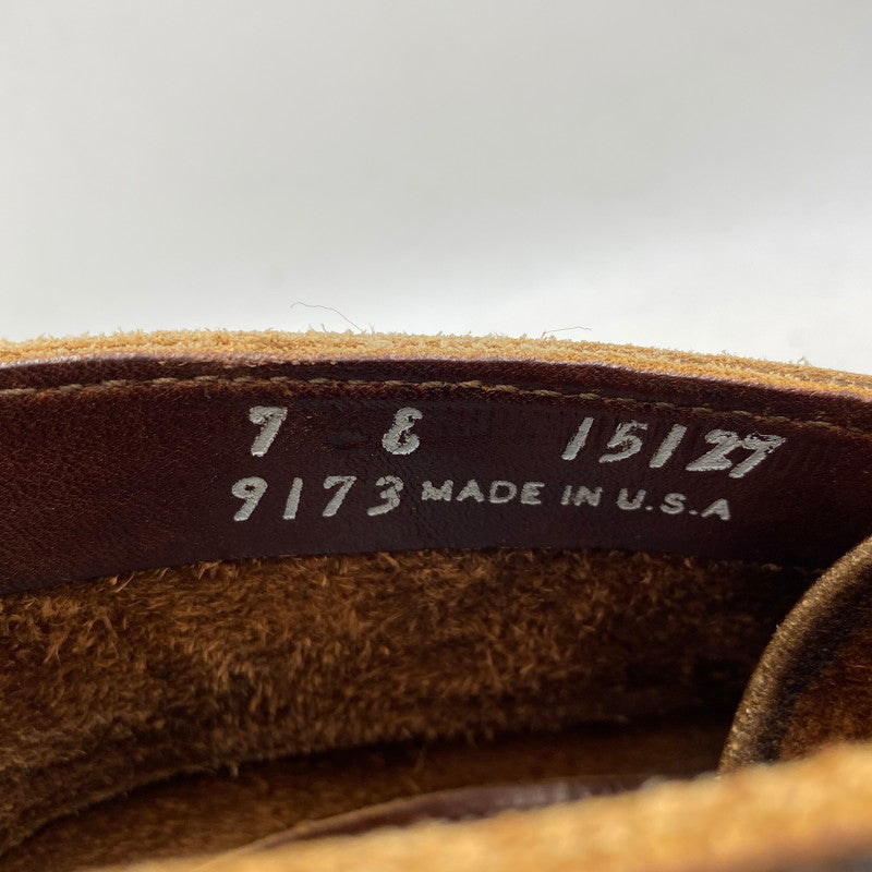 【中古品】【メンズ/レディース】 RED WING レッドウィング 9173 USA製 WABASHA CHUKKA BOOTS ワバシャ チャッカ ブーツ シューズ 靴 164-251118-cs-07-izu サイズ：7 カラー：ブラウン 万代Net店