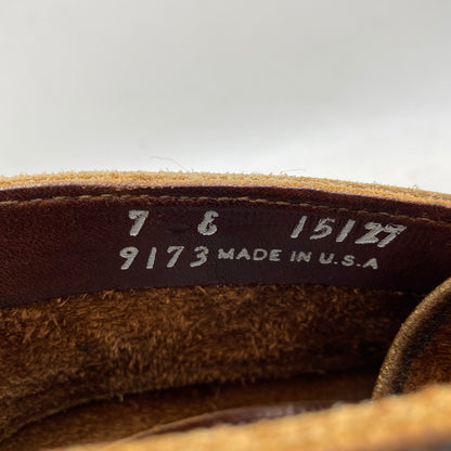 【中古品】【メンズ/レディース】 RED WING レッドウィング 9173 USA製 WABASHA CHUKKA BOOTS ワバシャ チャッカ ブーツ シューズ 靴 164-251118-cs-07-izu サイズ：7 カラー：ブラウン 万代Net店