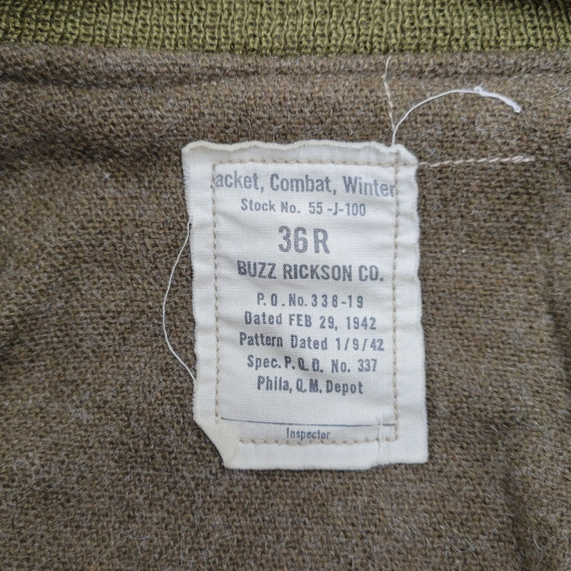 【現状渡し品】【メンズ】 Buzz Rickson's バズリクソンズ TANKER JACKET BR10994 BR10995 タンカージャケット アウター 145-251118-as-08-izu サイズ：36R カラー：カーキ 万代Net店