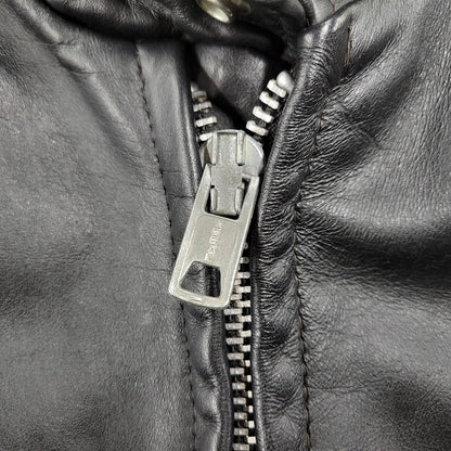 【現状渡し品】【メンズ】 schott ショット SINGLE RIDERS JACKET 641Q シングルライダースジャケット IDEALジッパー アウター 145-251118-as-11-izu サイズ：42 カラー：ブラック 万代Net店