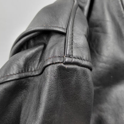 【現状渡し品】【メンズ】 schott ショット SINGLE RIDERS JACKET 641Q シングルライダースジャケット IDEALジッパー アウター 145-251118-as-11-izu サイズ：42 カラー：ブラック 万代Net店