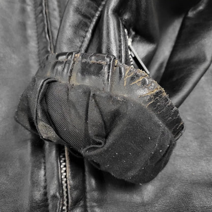 【現状渡し品】【メンズ】 schott ショット SINGLE RIDERS JACKET 641Q シングルライダースジャケット IDEALジッパー アウター 145-251118-as-11-izu サイズ：42 カラー：ブラック 万代Net店