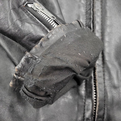 【現状渡し品】【メンズ】 schott ショット SINGLE RIDERS JACKET 641Q シングルライダースジャケット IDEALジッパー アウター 145-251118-as-11-izu サイズ：42 カラー：ブラック 万代Net店