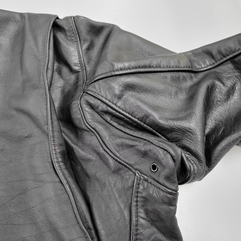 【現状渡し品】【メンズ】 schott ショット SINGLE RIDERS JACKET 641Q シングルライダースジャケット IDEALジッパー アウター 145-251118-as-11-izu サイズ：42 カラー：ブラック 万代Net店