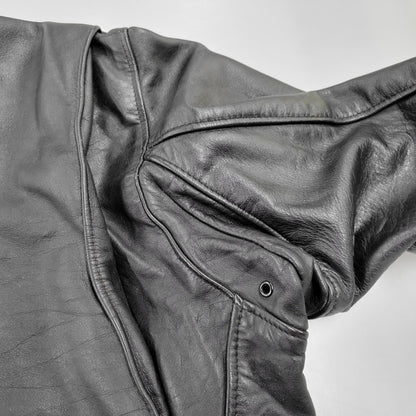 【現状渡し品】【メンズ】 schott ショット SINGLE RIDERS JACKET 641Q シングルライダースジャケット IDEALジッパー アウター 145-251118-as-11-izu サイズ：42 カラー：ブラック 万代Net店