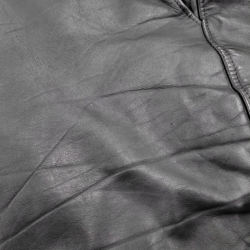 【現状渡し品】【メンズ】 schott ショット SINGLE RIDERS JACKET 641Q シングルライダースジャケット IDEALジッパー アウター 145-251118-as-11-izu サイズ：42 カラー：ブラック 万代Net店