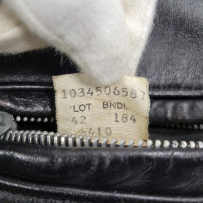 【現状渡し品】【メンズ】 schott ショット SINGLE RIDERS JACKET 641Q シングルライダースジャケット IDEALジッパー アウター 145-251118-as-11-izu サイズ：42 カラー：ブラック 万代Net店