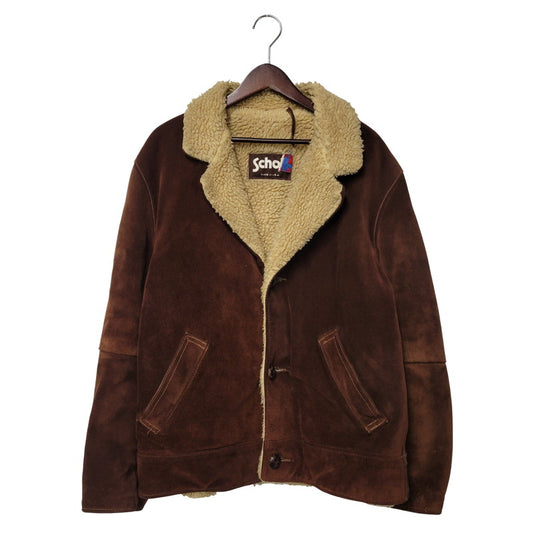 【現状渡し品】【メンズ】 schott ショット BOA LINER SUEDE RANCH JACKET ボアライナー スエード ランチジャケット 茶タグ USA製 アウター 146-251118-as-07-izu サイズ：40 カラー：ブラウン 万代Net店