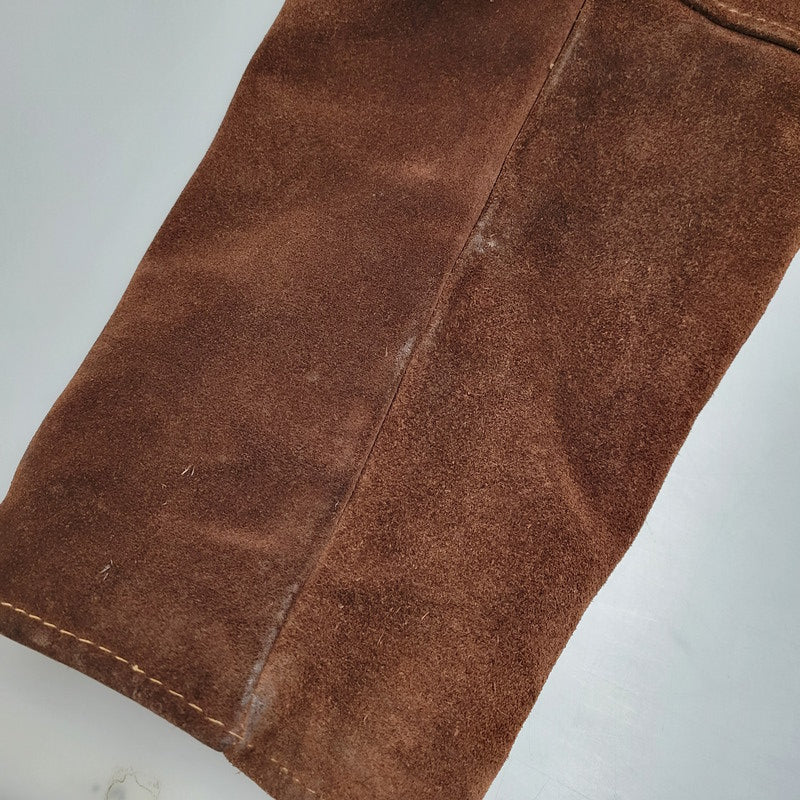 【現状渡し品】【メンズ】 schott ショット BOA LINER SUEDE RANCH JACKET ボアライナー スエード ランチジャケット 茶タグ USA製 アウター 146-251118-as-07-izu サイズ：40 カラー：ブラウン 万代Net店