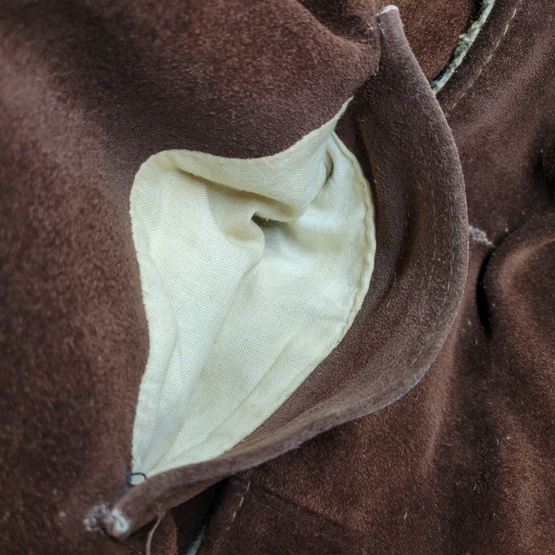 【現状渡し品】【メンズ】 schott ショット BOA LINER SUEDE RANCH JACKET ボアライナー スエード ランチジャケット 茶タグ USA製 アウター 146-251118-as-07-izu サイズ：40 カラー：ブラウン 万代Net店