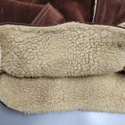 【現状渡し品】【メンズ】 schott ショット BOA LINER SUEDE RANCH JACKET ボアライナー スエード ランチジャケット 茶タグ USA製 アウター 146-251118-as-07-izu サイズ：40 カラー：ブラウン 万代Net店