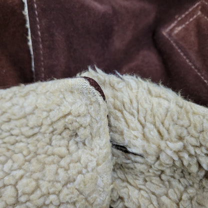 【現状渡し品】【メンズ】 schott ショット BOA LINER SUEDE RANCH JACKET ボアライナー スエード ランチジャケット 茶タグ USA製 アウター 146-251118-as-07-izu サイズ：40 カラー：ブラウン 万代Net店