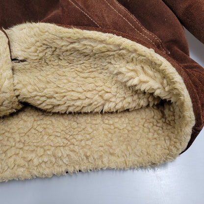 【現状渡し品】【メンズ】 schott ショット BOA LINER SUEDE RANCH JACKET ボアライナー スエード ランチジャケット 茶タグ USA製 アウター 146-251118-as-07-izu サイズ：40 カラー：ブラウン 万代Net店