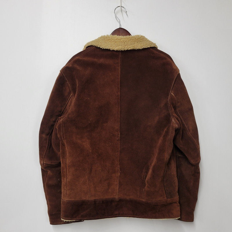 【現状渡し品】【メンズ】 schott ショット BOA LINER SUEDE RANCH JACKET ボアライナー スエード ランチジャケット 茶タグ USA製 アウター 146-251118-as-07-izu サイズ：40 カラー：ブラウン 万代Net店