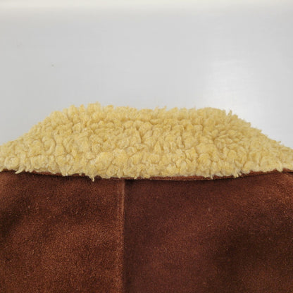 【現状渡し品】【メンズ】 schott ショット BOA LINER SUEDE RANCH JACKET ボアライナー スエード ランチジャケット 茶タグ USA製 アウター 146-251118-as-07-izu サイズ：40 カラー：ブラウン 万代Net店