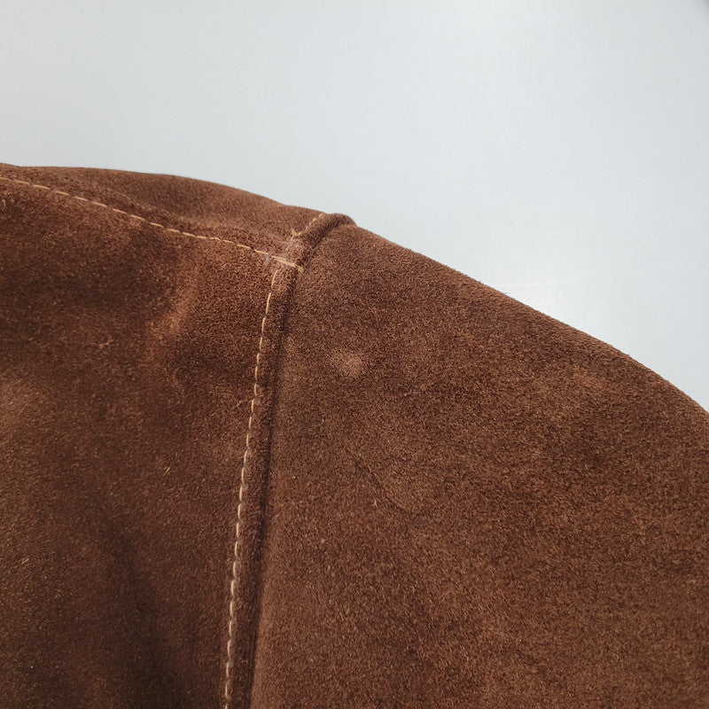 【現状渡し品】【メンズ】 schott ショット BOA LINER SUEDE RANCH JACKET ボアライナー スエード ランチジャケット 茶タグ USA製 アウター 146-251118-as-07-izu サイズ：40 カラー：ブラウン 万代Net店