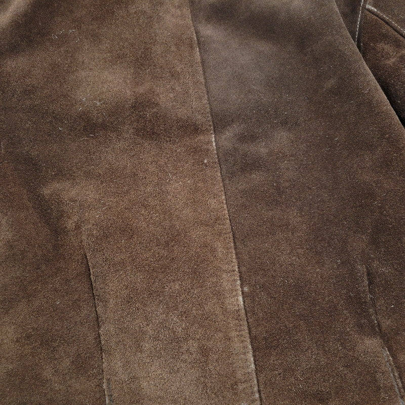 【現状渡し品】【メンズ】 schott ショット BOA LINER SUEDE RANCH JACKET ボアライナー スエード ランチジャケット 茶タグ USA製 アウター 146-251118-as-07-izu サイズ：40 カラー：ブラウン 万代Net店