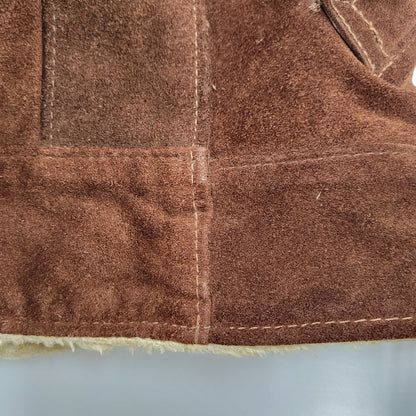 【現状渡し品】【メンズ】 schott ショット BOA LINER SUEDE RANCH JACKET ボアライナー スエード ランチジャケット 茶タグ USA製 アウター 146-251118-as-07-izu サイズ：40 カラー：ブラウン 万代Net店