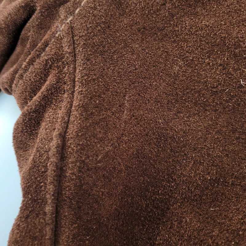 【現状渡し品】【メンズ】 schott ショット BOA LINER SUEDE RANCH JACKET ボアライナー スエード ランチジャケット 茶タグ USA製 アウター 146-251118-as-07-izu サイズ：40 カラー：ブラウン 万代Net店