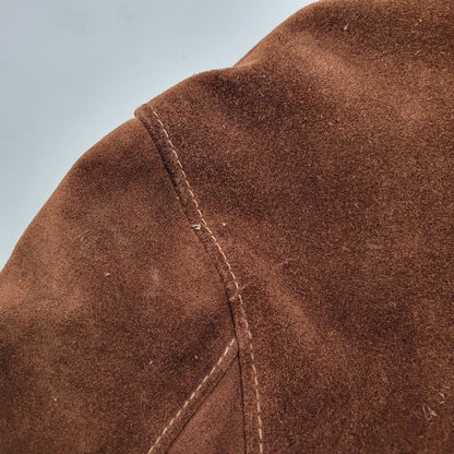 【現状渡し品】【メンズ】 schott ショット BOA LINER SUEDE RANCH JACKET ボアライナー スエード ランチジャケット 茶タグ USA製 アウター 146-251118-as-07-izu サイズ：40 カラー：ブラウン 万代Net店