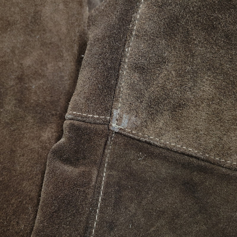 【現状渡し品】【メンズ】 schott ショット BOA LINER SUEDE RANCH JACKET ボアライナー スエード ランチジャケット 茶タグ USA製 アウター 146-251118-as-07-izu サイズ：40 カラー：ブラウン 万代Net店