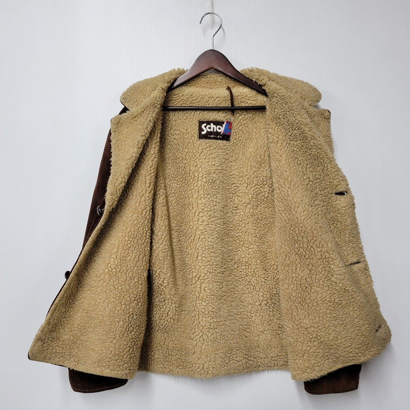 【現状渡し品】【メンズ】 schott ショット BOA LINER SUEDE RANCH JACKET ボアライナー スエード ランチジャケット 茶タグ USA製 アウター 146-251118-as-07-izu サイズ：40 カラー：ブラウン 万代Net店