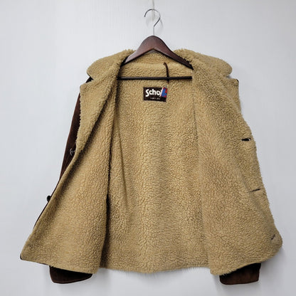 【現状渡し品】【メンズ】 schott ショット BOA LINER SUEDE RANCH JACKET ボアライナー スエード ランチジャケット 茶タグ USA製 アウター 146-251118-as-07-izu サイズ：40 カラー：ブラウン 万代Net店