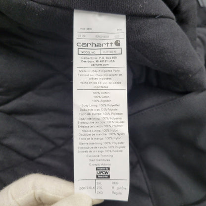 【中古品】【メンズ】 Carhartt カーハート FIRM DUCK INSULATED FLANNEL-LINED ACTIVE JACKET OJ0140-M 106673-BLK アクティブジャケット USA製 アウター 147-251119-as-05-izu サイズ：2XL カラー：ブラック 万代Net店