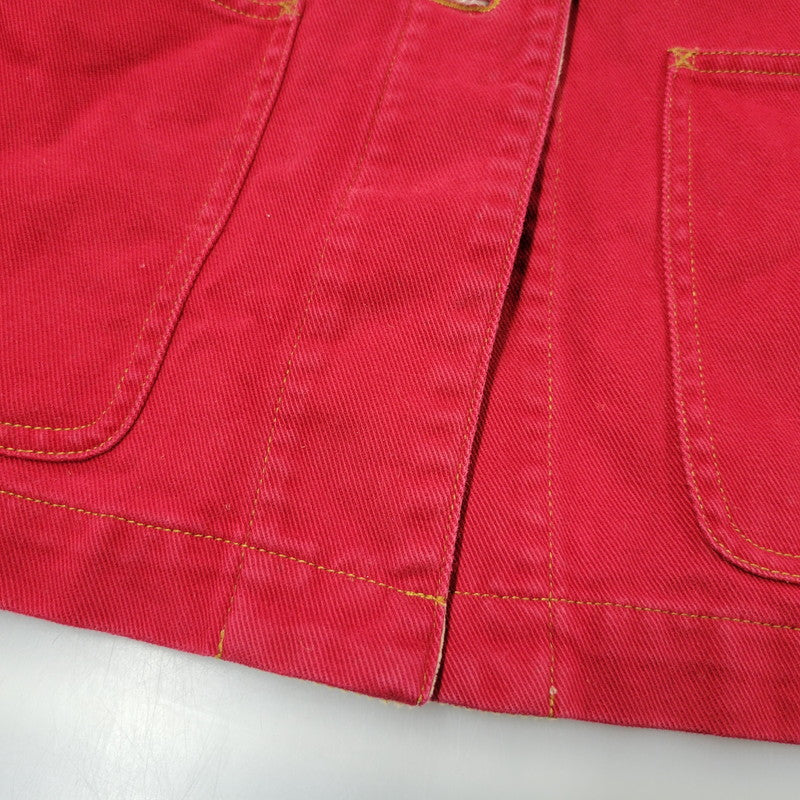 【中古品】【メンズ】 LAUREN JEANS CO. ローレンジーンズカンパニー COVERALL カバーオール 襟コーデュロイ ジャケット アウター 146-251119-as-03-izu サイズ：L カラー：レッド×ベージュ 万代Net店